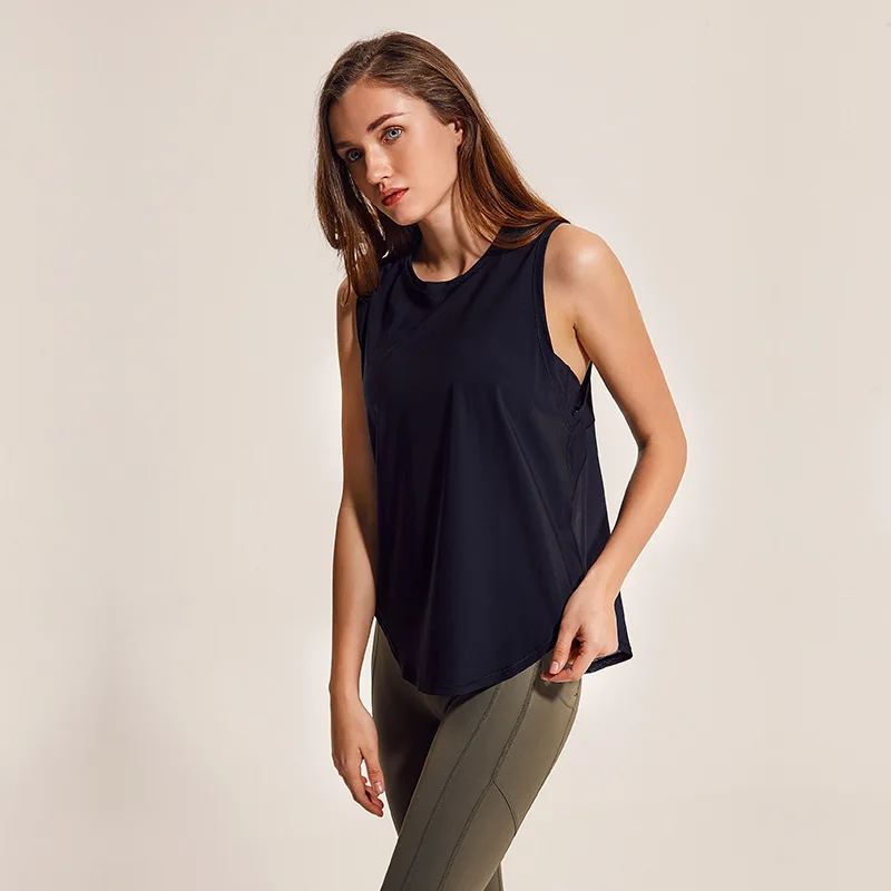  NWT Activewear Running Workouts Clothes Open Back Yoga Tank Tops Stretch Sexy Blouse Gym Tank Sleev