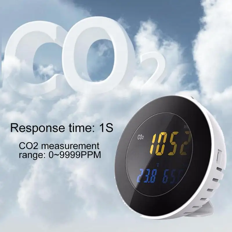 CO2 Detector Carbon Dioxide Monitor Gas Concentration Tester Carbon Dioxide CO2 Analyzer Monitor Detector Air Quality Analyzer CO2 Detector Carbon Dioxide Monitor Gas Concentration Tester Carbon Dioxide CO2 Analyzer Monitor Detector Air Quality Analyzer