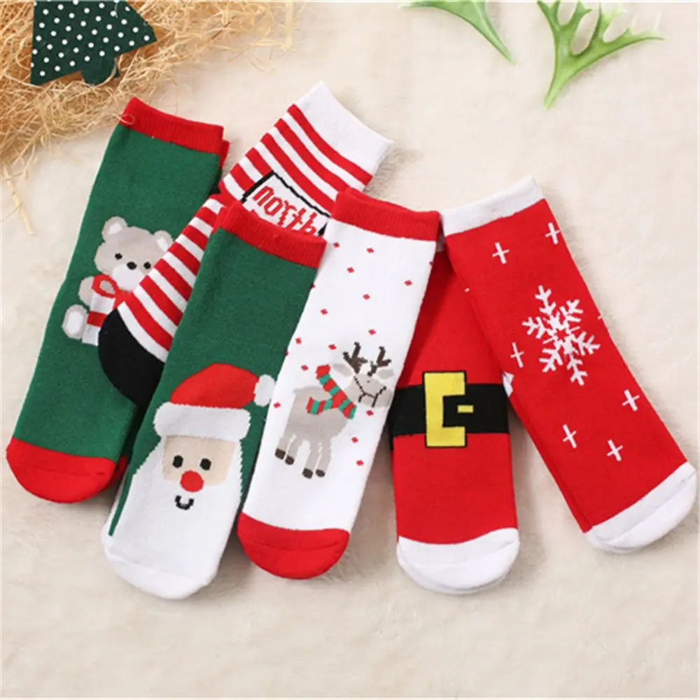 

Newborn Baby Socks Cute Christmas Socks Santa Infant Kids Baby Socks Toddler Boys Girls Winter Socks for Baby Chrismas 1-7 Year