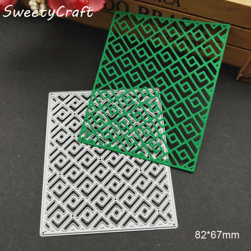 

Dies Scrapbooking Hollow Plaid Background Metal Cutting Dies Craft New 2018 Stamps Die Cut Embossing Card Making Frame Layering