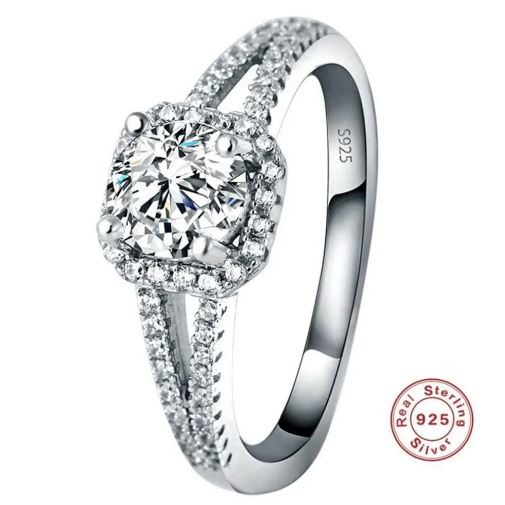 YKNRBPH Hot Selling S925 Sterling Silver Diamond Ring Women's Wedding