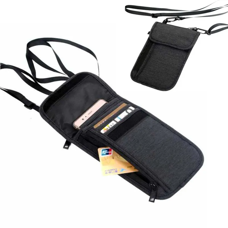 LHLYSGS брендовая подвесная сумка для паспорта на шею для женщин, органайзер для документов, ID, кредитный держатель для карт, защитный чехол для карт