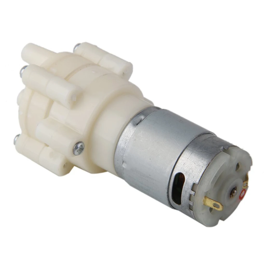 DC 12V Electric Motor Tea Pot Tray Mini Gear Water Pump Whitein Water