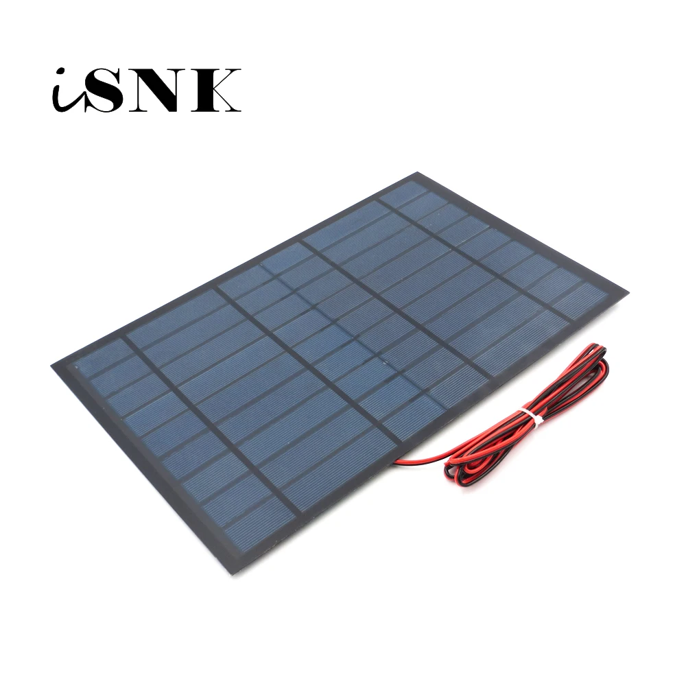 

9V 10Watt with 200cm extend cable Solar Panel Polycrystalline Silicon DIY Battery Charger Module Mini Solar Cell wire toy