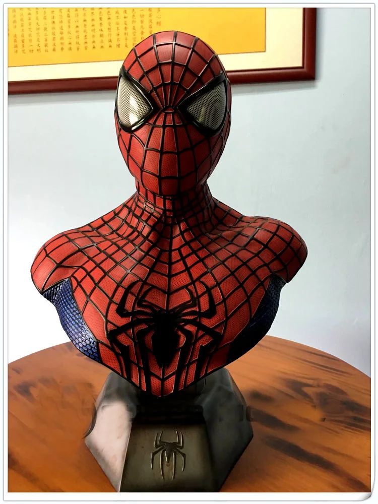 spider man bust statue