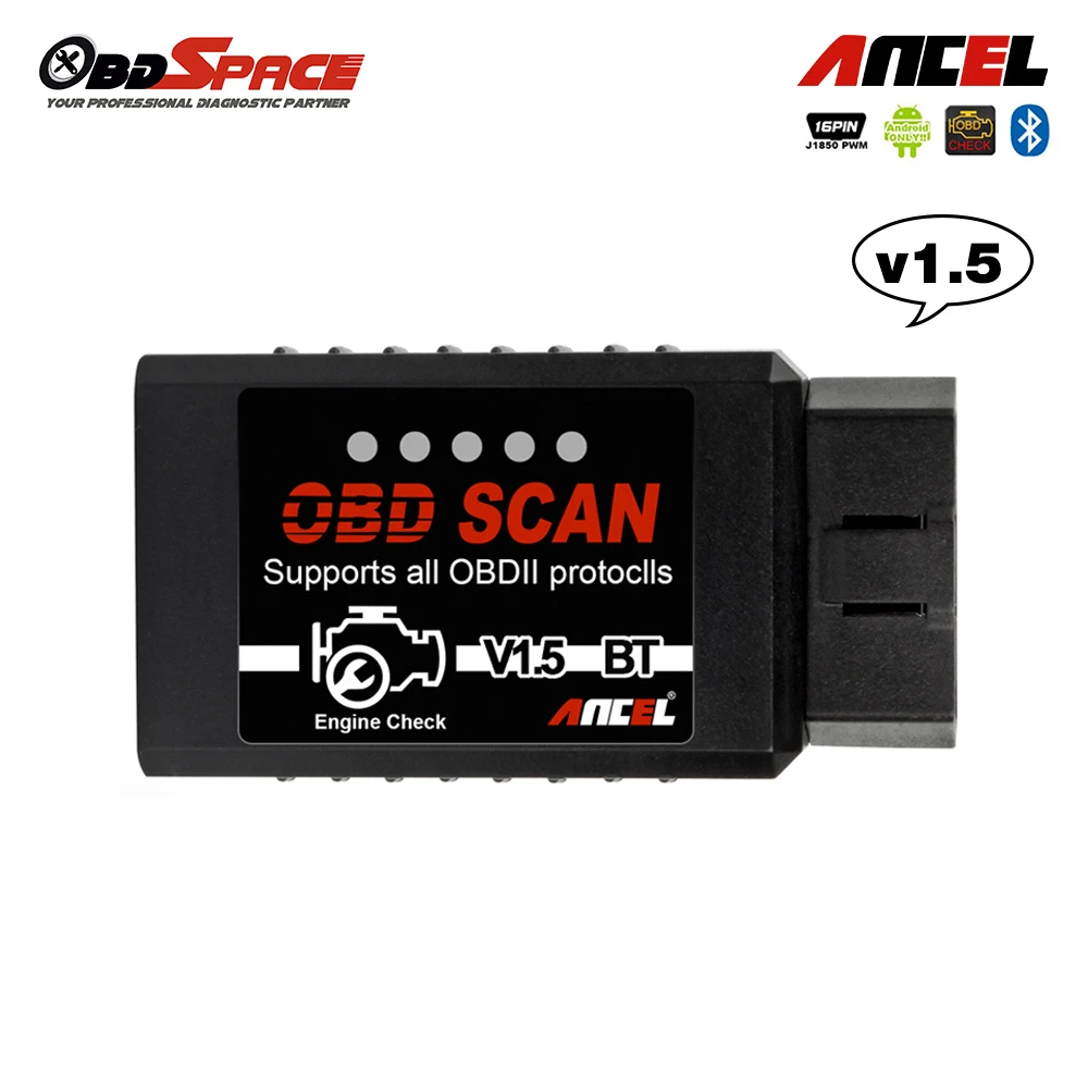 Prix pour 2017 Haute Qualité Ancel ELM327 Bluetooth Scanner Auto OBD2 Outil De Diagnostic ELM 327 Bluetooth OBDII Scanner V 1.5 Pour Android Prix pour 2017 Haute Qualité Ancel ELM327 Bluetooth Scanner Auto OBD2 Outil De Diagnostic ELM 327 Bluetooth OBDII Scanner V 1.5 Pour Android