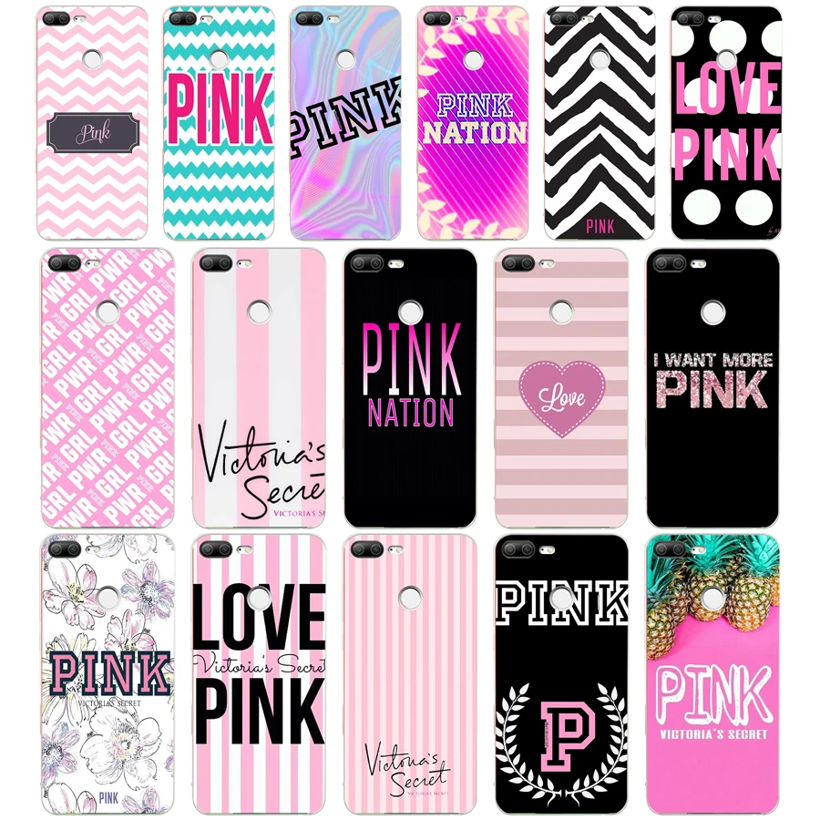 

76 ZX Love Stripe Pink Heart TPU Soft Silicone Case For Huawei Honor 9 Lite mate 10 lite Y6 Prime 2018 cell phone Cover