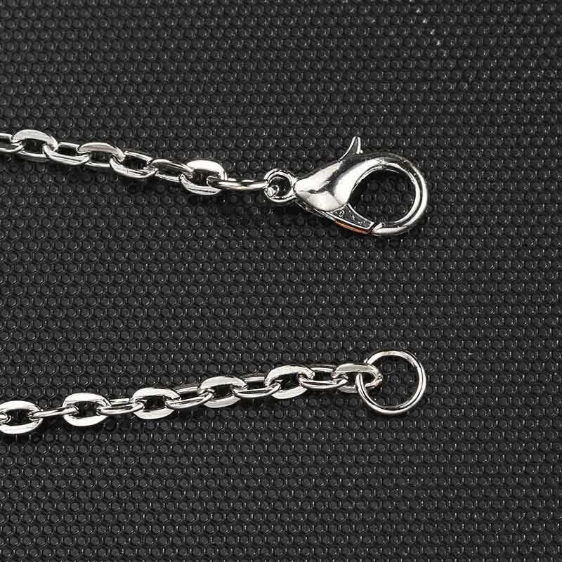 10 шт./лот, ширина 2 мм, серебряная цепочка-змейка из нержавеющей стали, ожерелье с застежкой-лобстером, скрученная цепочка, DIY ожерелье 61,5 см