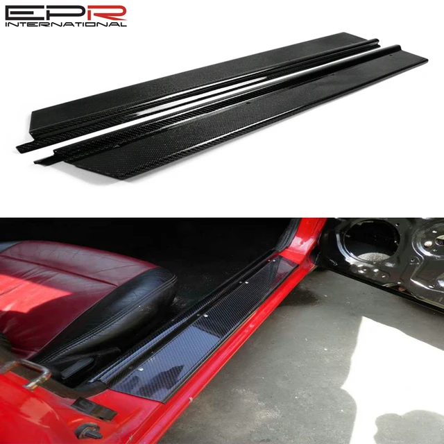 MX5 NA MK1 Miata Carbon Fiber Door Sill For Mazda Glossy Fibre Exterior Side Accessoriesin