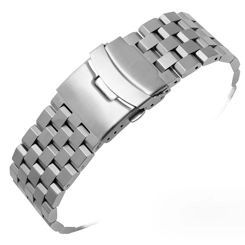 

GD12 22 24mm Stainless Steel Strap Wrist Watch Bracelet With Folding Clasp Hot Men Metal Watchband