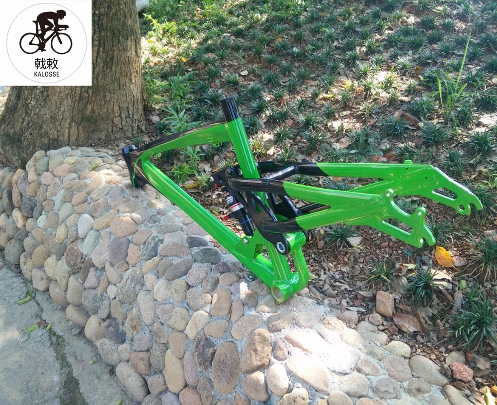 Flash Deal Kalosse  165 mm travel Soft-tail  frame  DH   Hydraulic  brakes  26*17 inch frame   Mountain bike air suspension 2