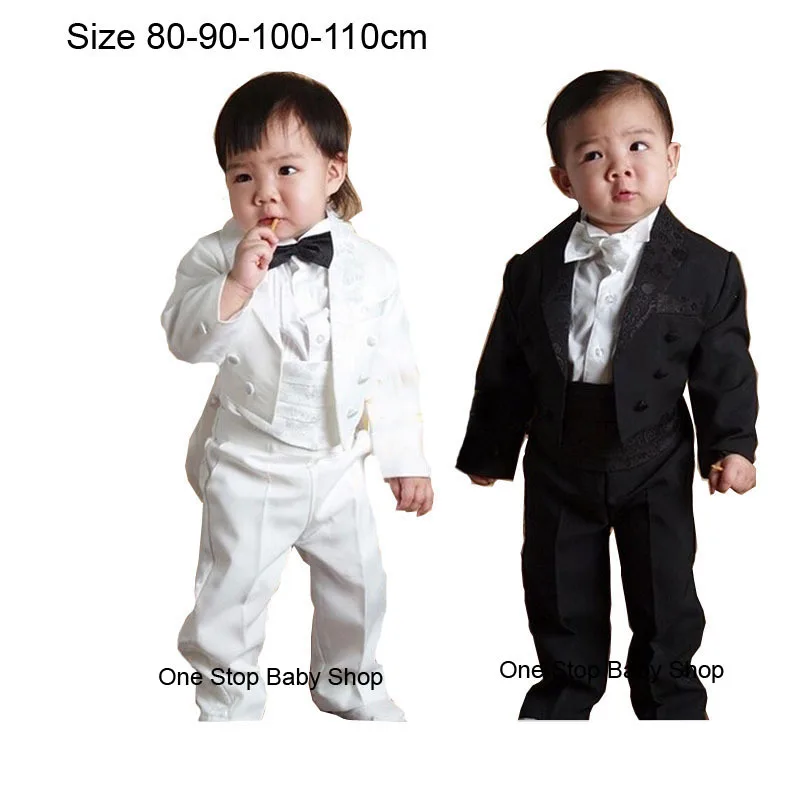 1 4 Years Infant Toddler Boys 5 Piece Tuxedo Clothes Sets Baby Tuxedos