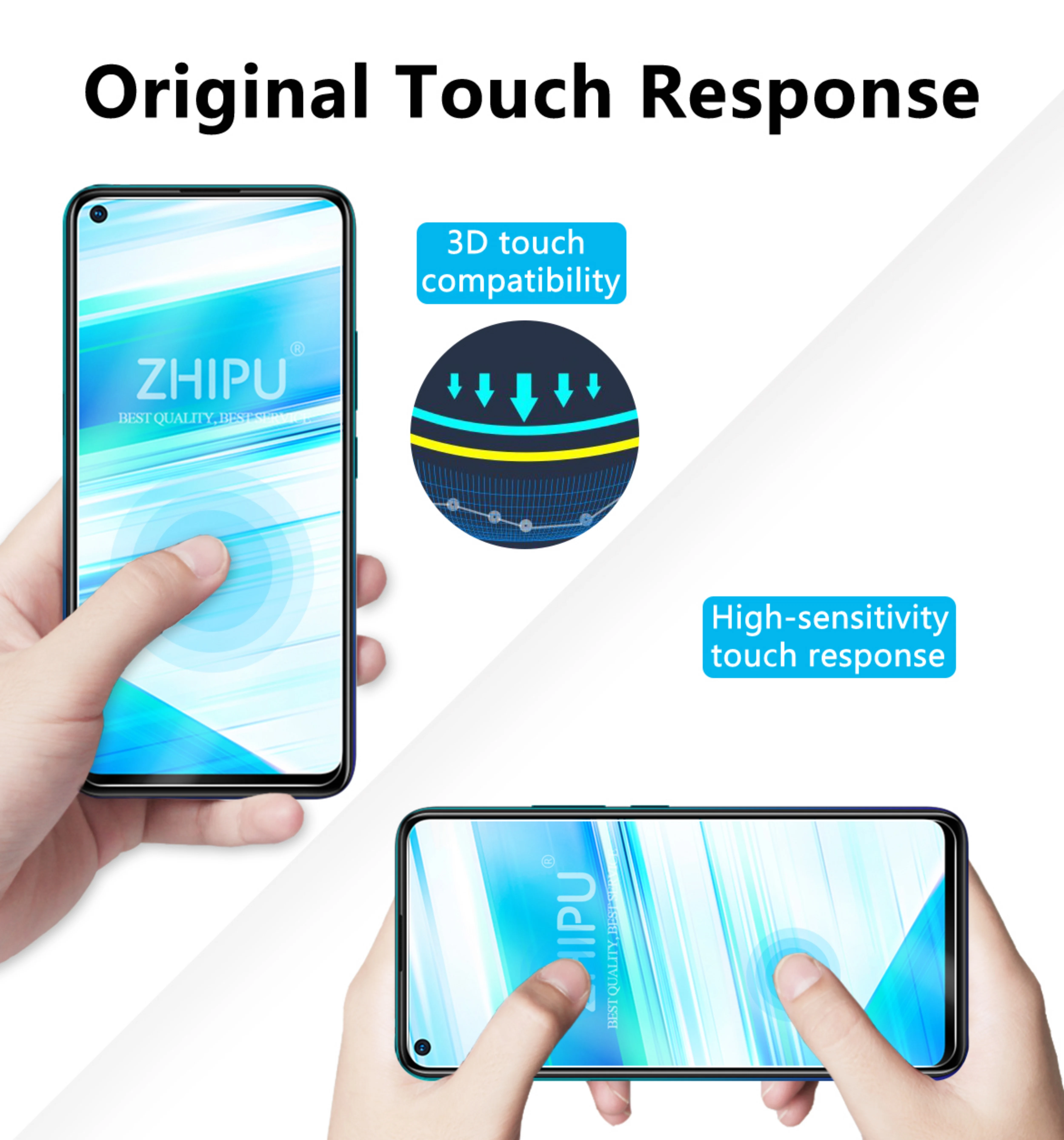 Закаленное стекло для VIVO Z5X Защитное экрана 2.5D 9H Премиум защитная пленка|Защитные