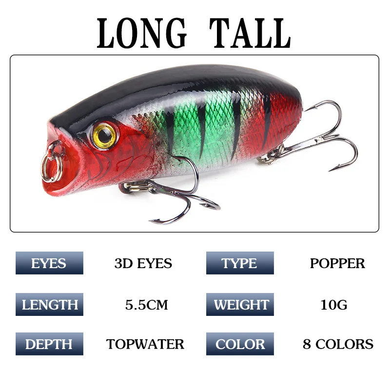 1 قطعة 11g 5.5 سنتيمتر الكبير بوبر الصيد السحر 3D عيون الطعم توبواتر Crankbait Wobblers معالجة بوبرس Leurre