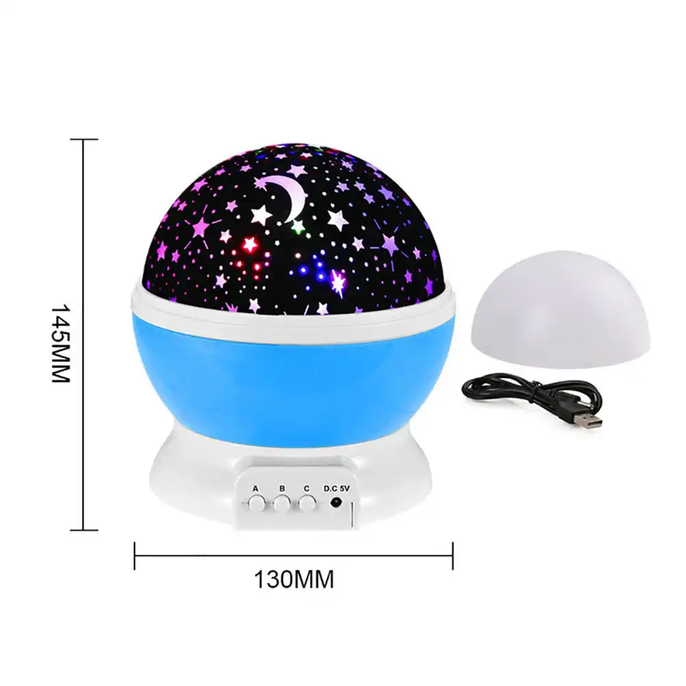 rotating moon star projection lamp