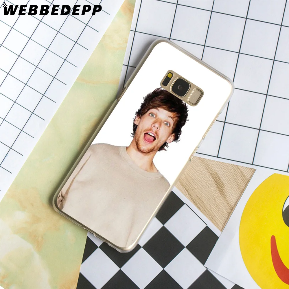 WEBBEDEPP Louis Tomlinson Hard Transparent Cover Case for Galaxy S9 S8 Plus S7 S6 Edge S5 S4 S3