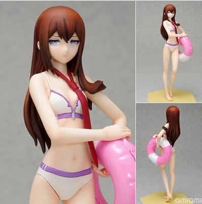 17 см Фигурки бикини Steins Gate Makise Kurisu коллекционные фигурки из ПВХ игрушки для