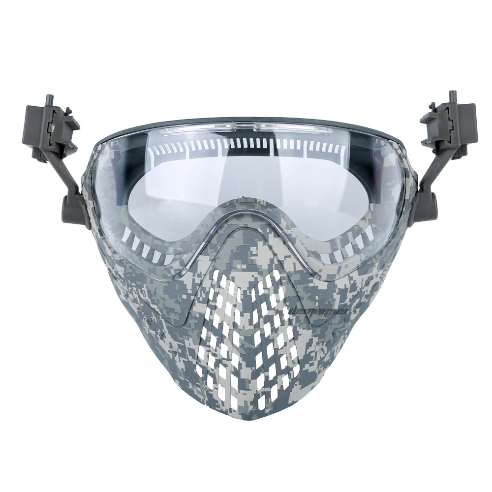 Тактическая маска для глаз военный Пейнтбол маски с развязкой 3 объектива тактическая маска CS Охота - Цвет: ACU