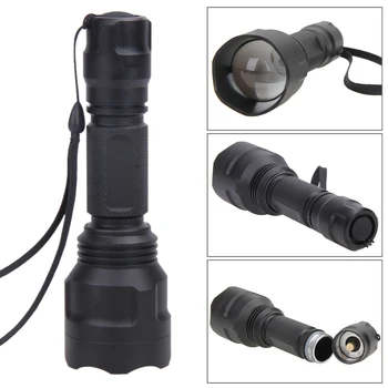 

Portable Waterproof IR Infrared LED Flashlight Torch Shock-proof Penlight Zoom Function 38mm Lens 850nm Night Vision Flashlight