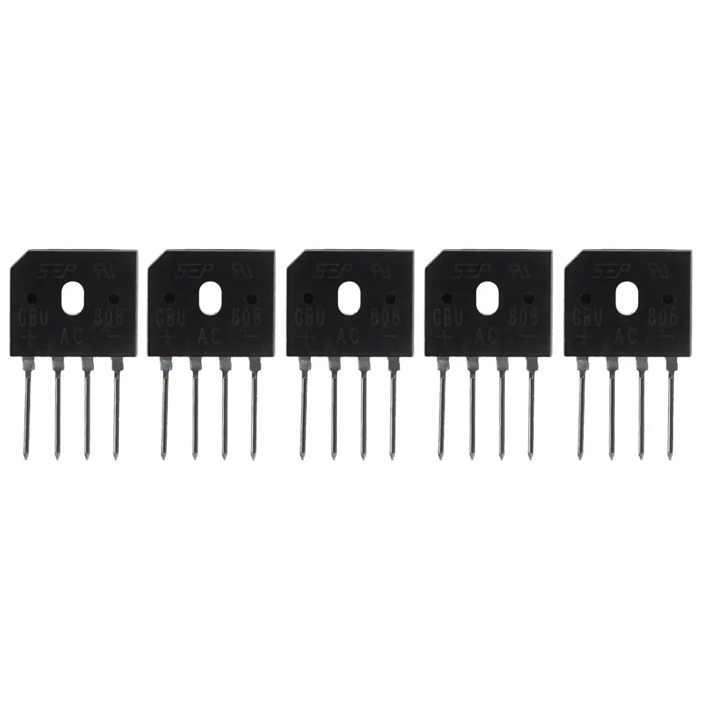 

New 5Pcs Single Phases Diode Bridge Rectifier IC Chip 8A #Aug.26
