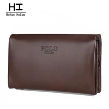 Daher HoSon Neue 2016 Ankunft Mode Für Männer Echtes Leder Geldbörsen Qualität Reißverschluss Business Lange brieftasche Freies Verschiffen Z0663
