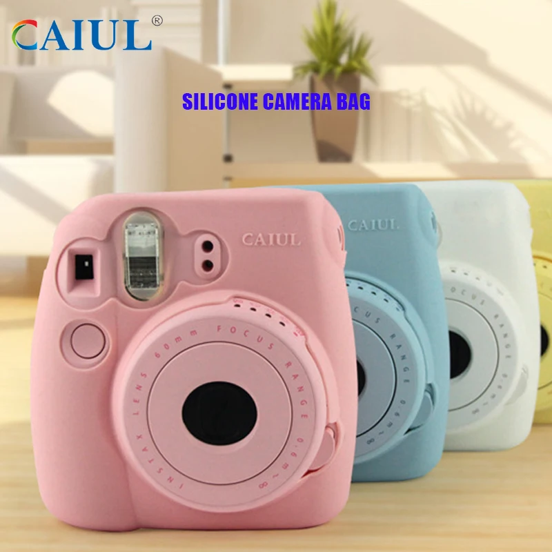 Дешевый Силиконовая сумка для камеры Fujifilm Instax Mini 8 9 резиновый защитный чехол для защиты камеры Защитная куртка рукава мягкие сумки