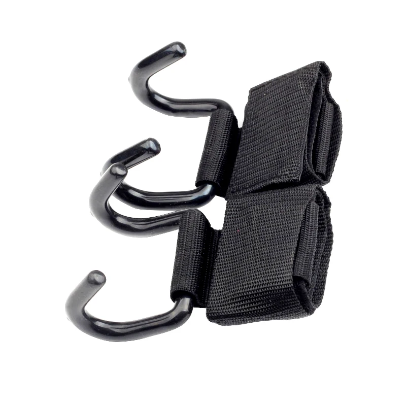  Adjustable Strong Steel Hook Grips Straps Weight Lifting Strength Training Gym Fitness Wrist Suppor
