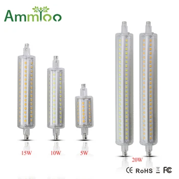 

Dimmable R7S Led Lamp SMD 2835 85-265V 5W 10W 15W 20W 78mm 118mm 135mm 189mm LED Light Bulb Aluminum Replacement Floodlight Bulb