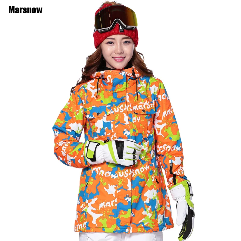 Marsnow الشتاء معطف للأماكن الخارجية-30 رشاقته التزلج سترة دروبشيبينغ للماء يندبروف الرياضية على الجليد سترة النساء Marsnow الشتاء معطف للأماكن الخارجية-30 رشاقته التزلج سترة دروبشيبينغ للماء يندبروف الرياضية على الجليد سترة النساء