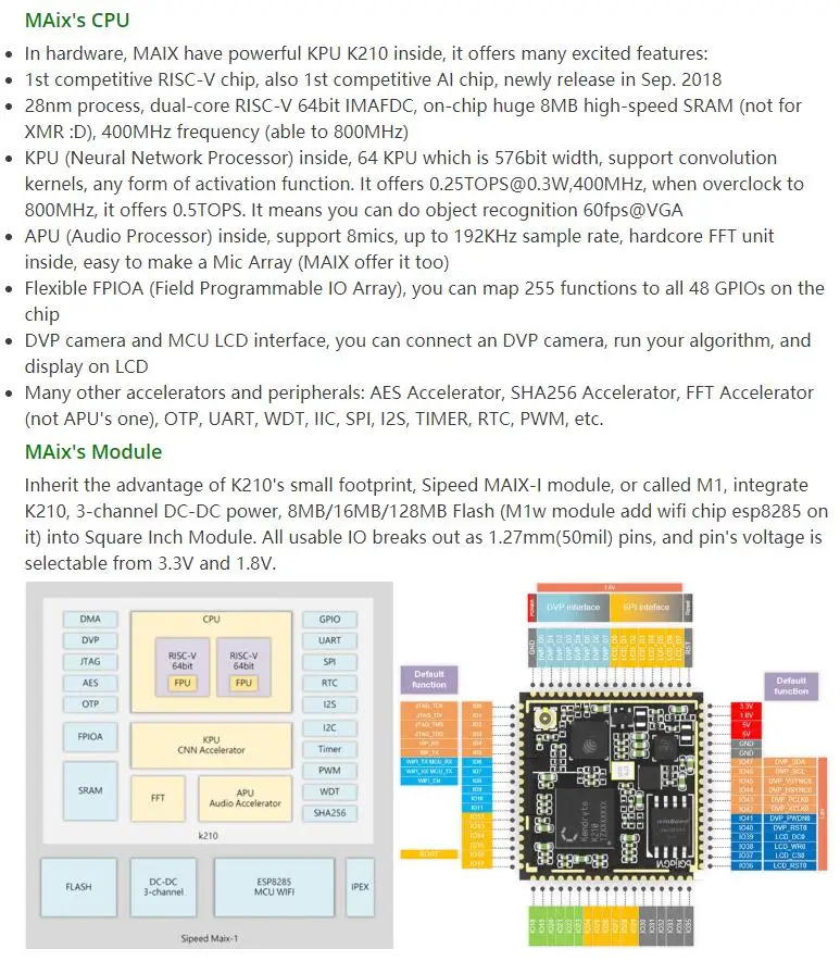 1 шт. x Sipeed MAix GO костюм для RISC-V AI+ IoT на плате JTAG и UART на основе STM32F103C8