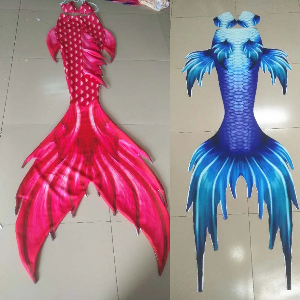 

Fancy Mermaid tails with Swimming Fins Monofin zeemeerminstaart met monofin kids Adult Women Beach Wear Swimsuits Sexy costumes