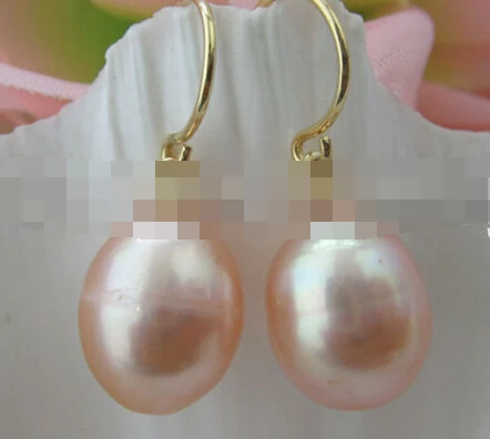 

FREE SHIPPING>>> free shipping 09274 natural pink baroque freshwater pearl earring