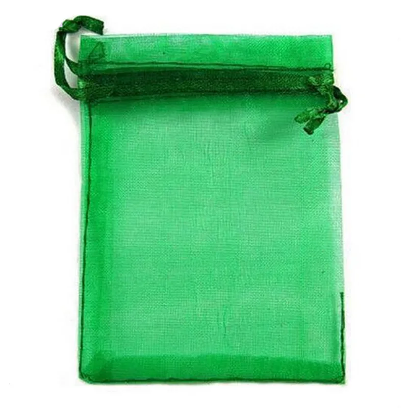 50 шт., органза, Прозрачный марлевый элемент, сумки для ювелирных изделий, упаковка, сумки из органзы, сумки для свадебных подарков, саше из органзы 5Z-SH316 - Цвет: green