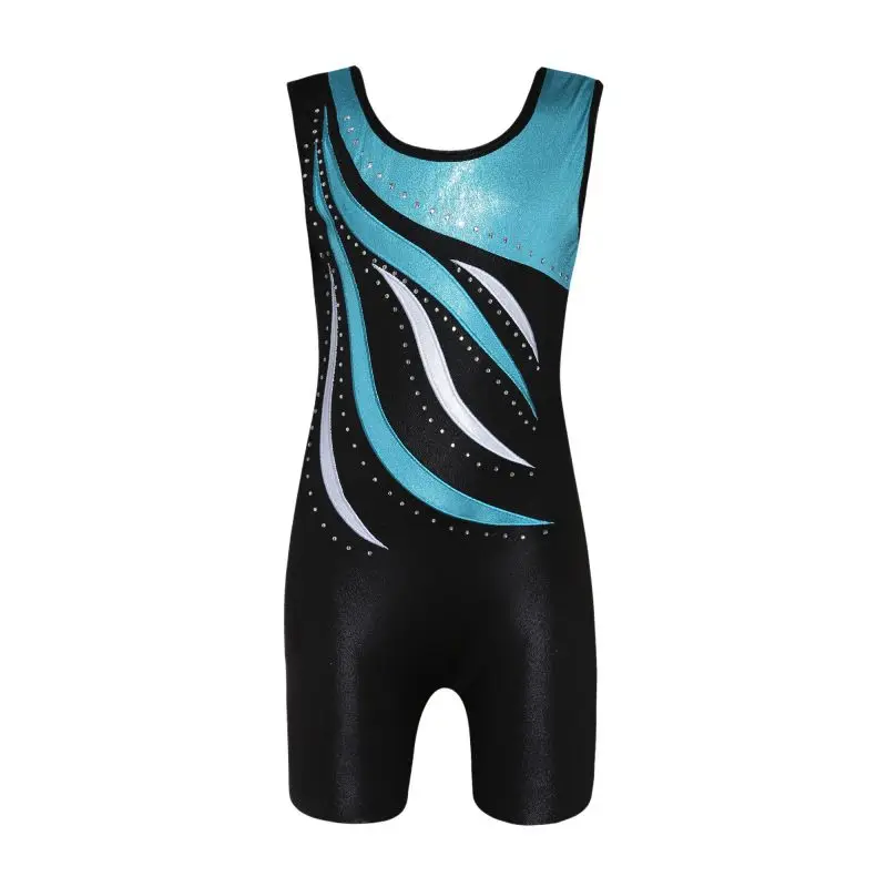 

High-quality Sleeveless Romper Radium Highlights Color Matching Body Suit Ballet Gymnastics Dance Practice Clothes For 5-12 Age