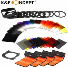 K&F CONCEPT 40 in 1 Graduated ND Gray Color filter set Holder Kit for Nikon D5300 D5200 D5100 D3300 D3200 D3100 DSLR Cameras