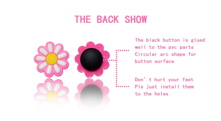 Новинка; Лидер продаж; 1 шт.; милые маленькие цветы; ПВХ; обувь; подвески; обувь с пряжками; аксессуары; подходит для браслетов; Croc jibz; подарки для детей