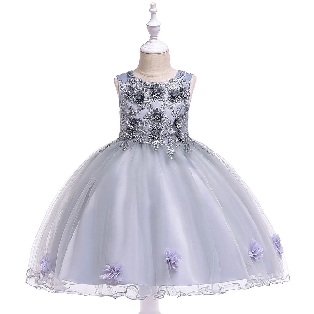 

2019 Middle Boys Sleeveless Vest Flower Princess Flower Boy Dress Cotton Evening Wedding Wraith Punctun Dresses Kids