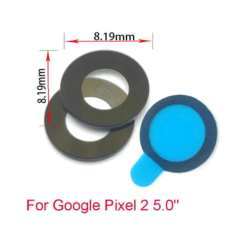 

2 pcs/lot,Back Camera Glass Ring Cover Lens For Google Pixel 2 XL 5.0" 6.0" With Sticker Phone Repair Parts