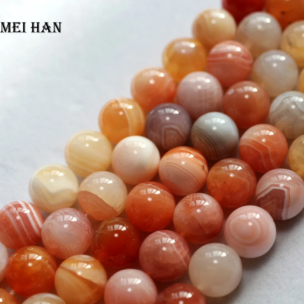 

Meihan Wholesale Natural 12mm (approx 78g/32pcs/set) Pink Carnelian Round Loose Beads For bracelet DIY