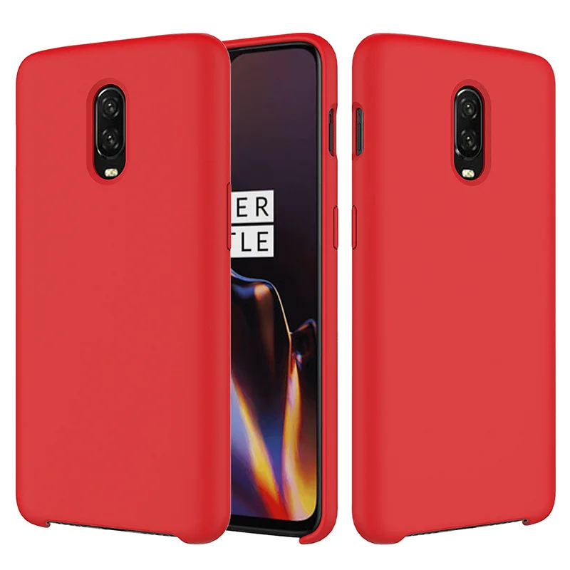 Чехол GKK для Oneplus 6, 6 t, 7 pro, чехол, жидкий силикон, мягкий ТПУ, детский, на ощупь, противоударный чехол для Oneplus 7, Coque - Цвет: Red