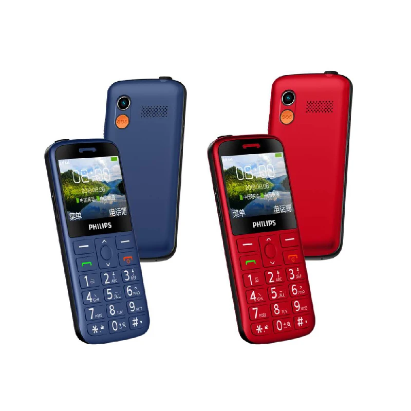 Original Philips E207L keyboard Phone MTK 2.0 inch 1600mAh battery FM Radio support up to 16GB memory card Dual SIM 2G GSM phone