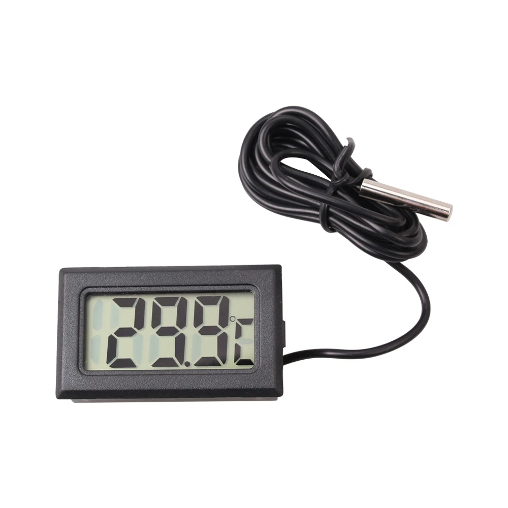 

LCD Digital Thermometer Car Thermometer Waterproof Probe Sensor -50 ~ 110C for Auto Products Home Fish Tank Water Temperature