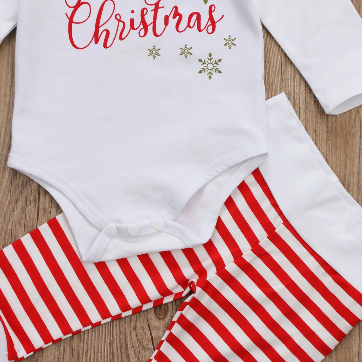 Рождественский костюм для новорожденных из 3 предметов, футболка, комбинезон, длинные штаны, комплект одежды