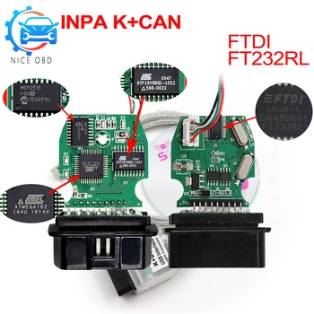 

INPA K+CAN no Switch FT232RL Chip Diagnostic interface Auto OBDII scanner For BMW Inpa DIS SSS NCS Coding with 20pin Connector
