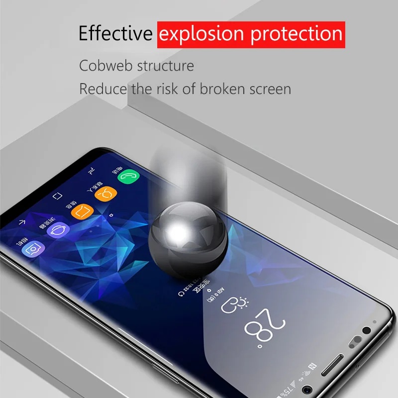 ESVNE 6D изогнутый край 9H закаленное стекло для Samsung Galaxy S8 S9 защита экрана S6 S7 Edge Note 9 8