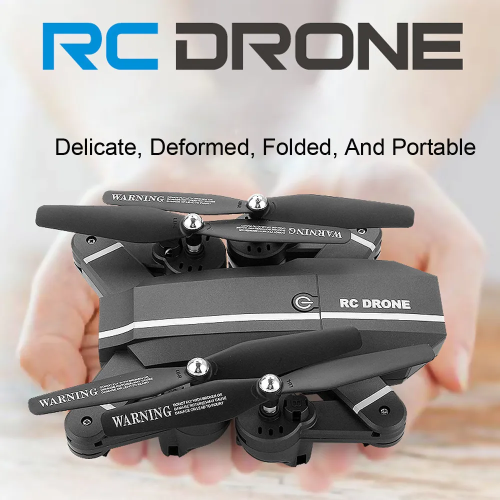 

HIINST Camera WIFI FPV RC Quadcopter Pocket Drone 2.4G 4CH Altitude Hold HD Selfie Foldable Perceive Angle Of The Phone JAN1