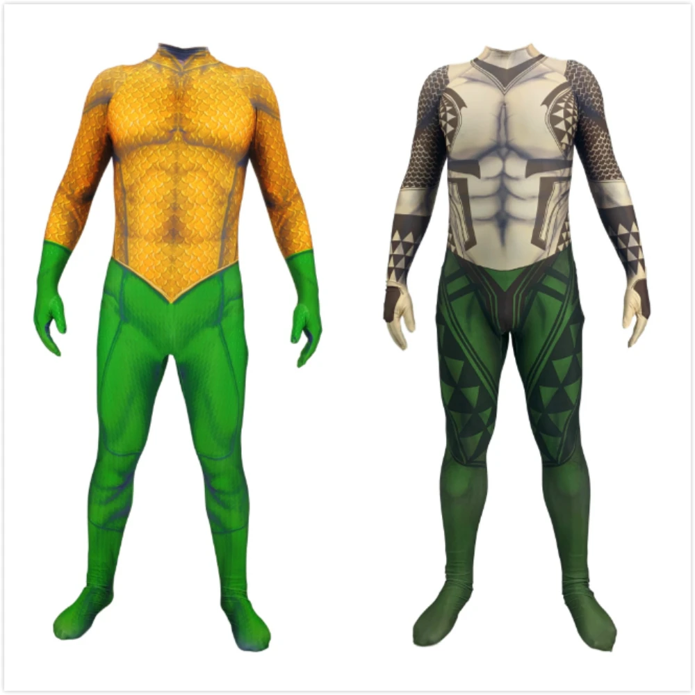 Aquaman Costume Cosplay Supereroe Arthur Curry Orin Zentai Tuta Tuta Tute Costume