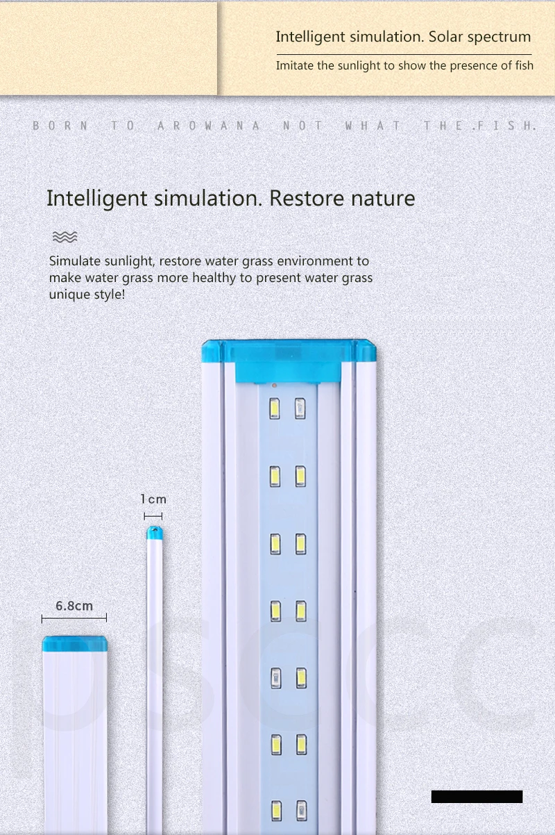 Аквариумный светодиодный светильник ing 21-60 см Высококачественный светильник для аквариума с выдвижными кронштейнами белый и синий светодиодный s подходит для аквариума