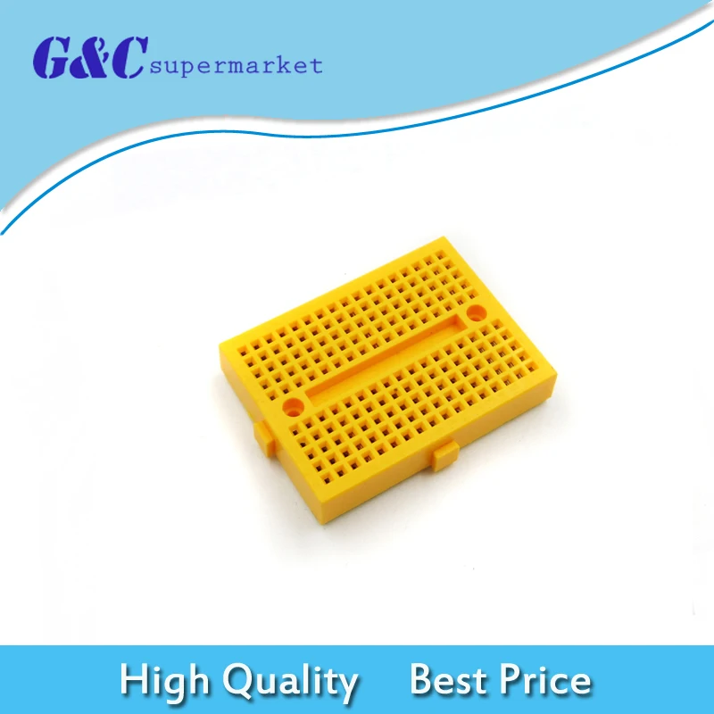 

Mini Yellow Solderless Prototype Breadboard 170 Tie-points for Arduino Shield