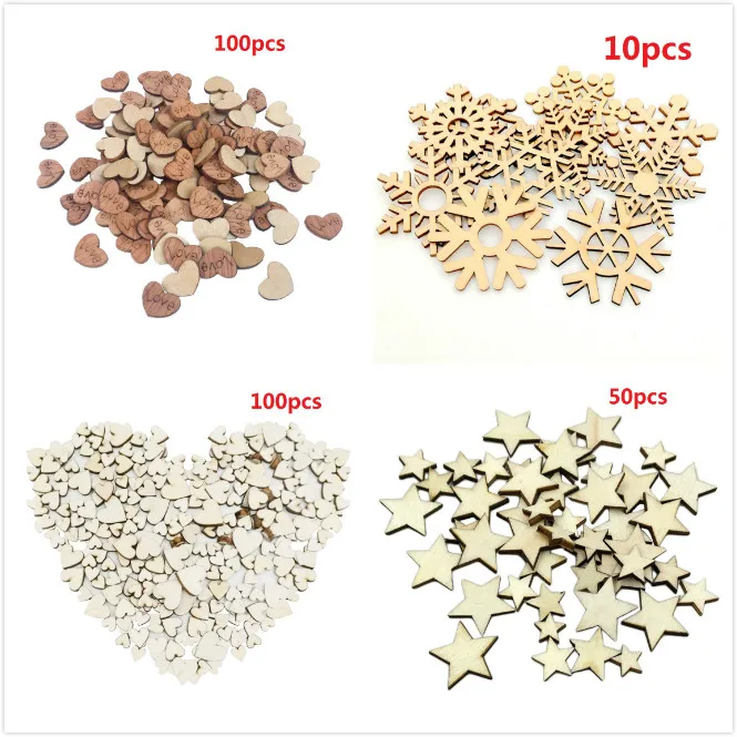 

Multi DIY Christmas Snowflakes Deer&Tree Wooden Pendants Ornaments Christmas Party Decorations Xmas Tree Ornaments Kids Gifts